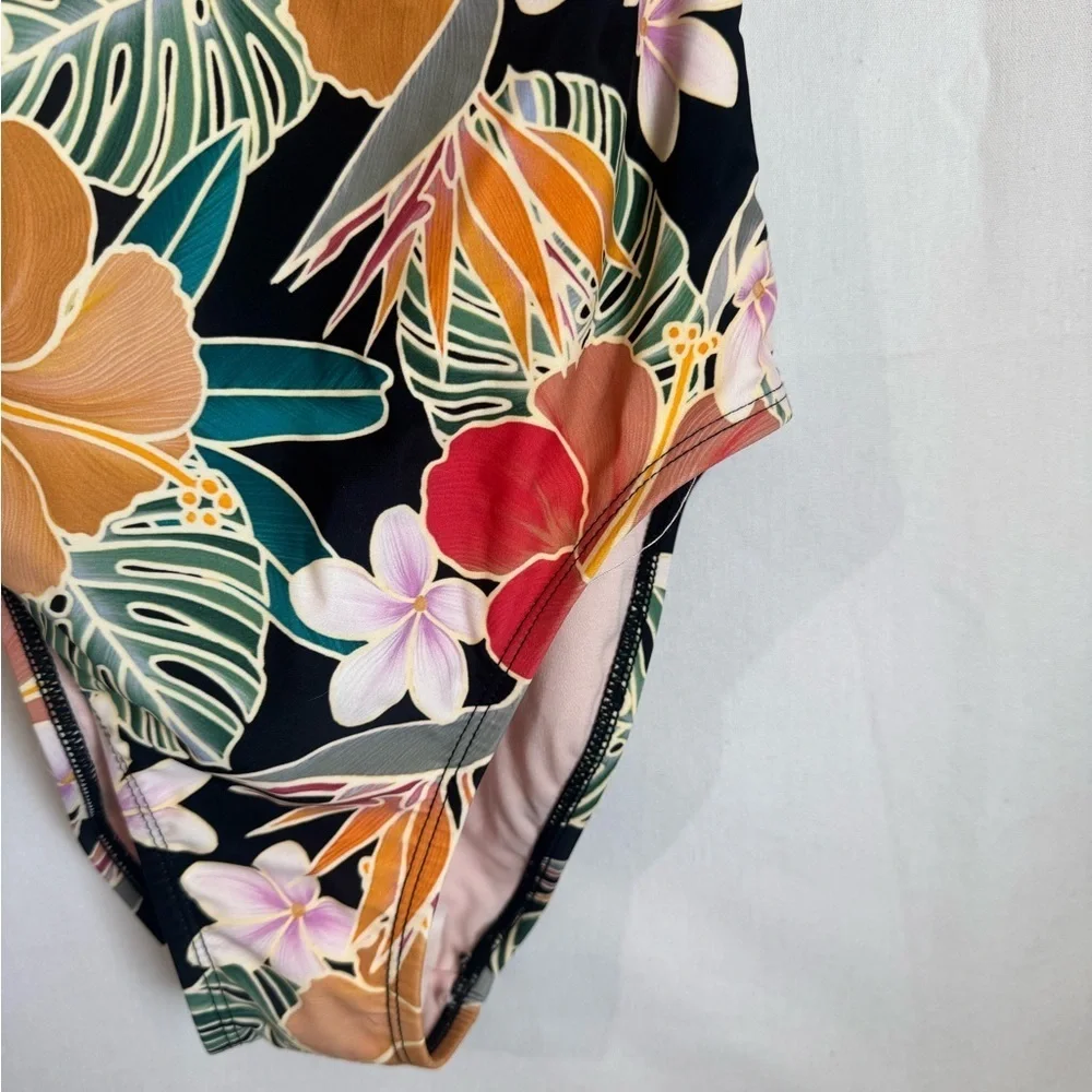Hurley Floral One Piece Swimsuit Size S